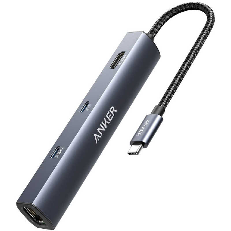 アンカー Anker Japan アンカー Anker Japan Anker PowerExpand 6-in-1 USB-C PD イーサネット ハブ Gray  [セルフパワー/6ポート/USB Power Delivery対応] A8365NA1 A8365NA1