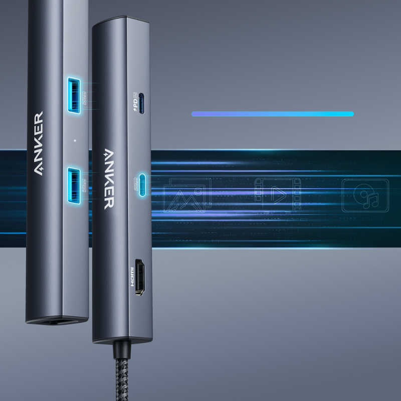 アンカー アンカー Anker PowerExpand 6-in-1 USB-C PD イーサネット ハブ Gray  [セルフパワー/6ポート/USB Power Delivery対応] A8365NA1 A8365NA1