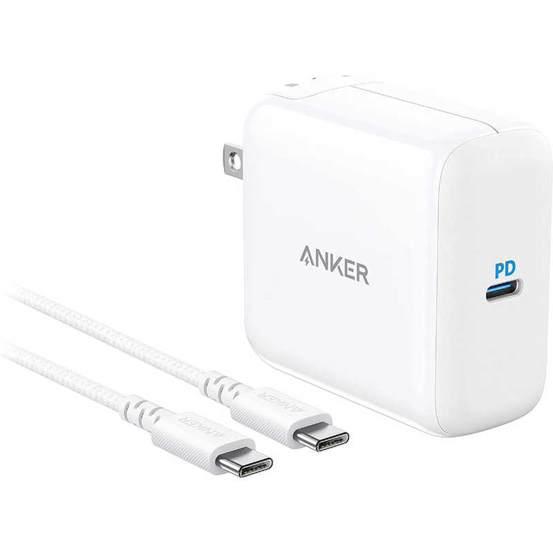 アンカー Anker Japan アンカー Anker Japan AC - USB充電器 ＋USB-C⇔USB-Cケーブル ノートPC・タブレット対応 65W  1ポート USB-C  USB Power Delivery対応  ホワイト B2717N21 B2717N21