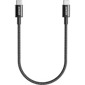 アンカー Anker Japan Anker 331 高耐久ナイロン USB-C & USB-C ケーブル 0.3m (ブラック) Black [約0.3m ※長さは端子部分も含めて計測/USB Power Delivery対応] A8751011