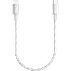 アンカー Anker Japan Anker 331 高耐久ナイロン USB-C & USB-C ケーブル 0.3m (シルバー) Silver [約0.3m ※長さは端子部分も含めて計測/USB Power Delivery対応] A8751041