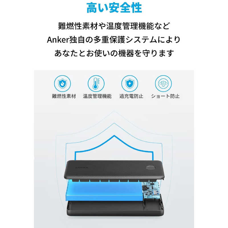 アンカー Anker Japan アンカー Anker Japan Anker 523 Power Bank (PowerCore 10000) [10000mAh /USB Power Delivery対応 /2ポート /充電タイプ] A1245012 A1245012