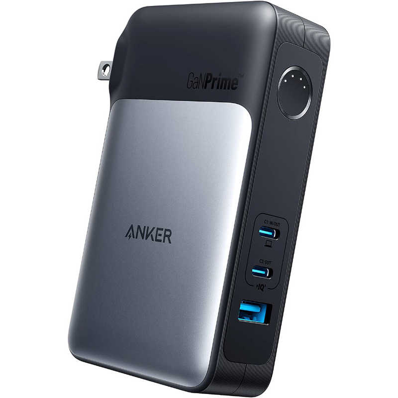 アンカー Anker Japan アンカー Anker Japan モバイルバッテリー搭載USB急速充電器 Anker 733 Power Bank ブラック  ［10000mAh ／USB Power Delivery対応 ／3ポート ／充電タイプ］ A1651N11 A1651N11