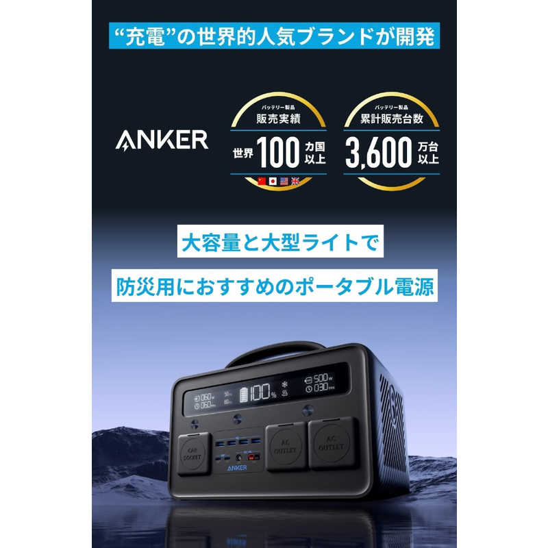 アンカー Anker Japan アンカー Anker Japan ポータブル電源 PowerHouse II 700 [701Wh /11出力 /ソーラーパネル(別売)]  A1750512 A1750512