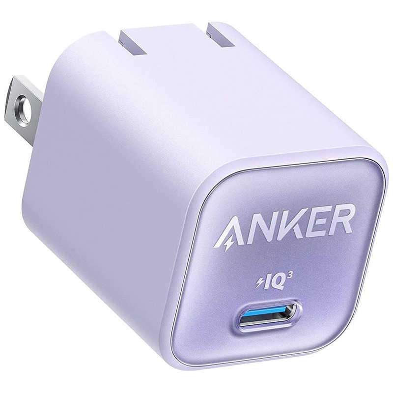 アンカー Anker Japan アンカー Anker Japan Anker 511 Charger (Nano 3 30W) ヴァイオレット ［1ポート /USB Power Delivery対応］ A2147NV1 A2147NV1