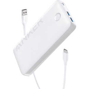 アンカー Anker Japan Anker 335 Power Bank (PowerCore 20000) White [20000mAh /USB Power Delivery対応 /3ポート /充電タイプ] A1288021