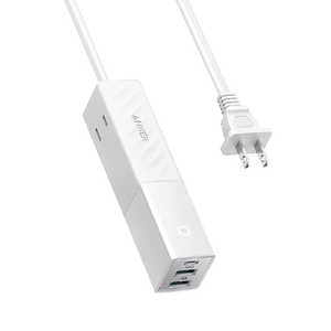 アンカー Anker Japan 電源タップ Anker 511 USB Power Strip ホワイト ［3ポート /USB Power Delivery対応］ A9127521