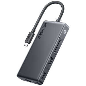 アンカー Anker Japan USBC ハブ Anker 341 Gray ［バスパワー /7in1 /USB 3.2 Gen1対応 /USB Power Delivery対応］ A83480A1