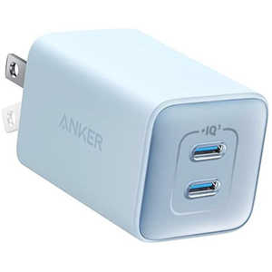 アンカー Anker Japan ＰＤ対応充電器 Anker 523 Charger (Nano 3、47W) Blue ［2ポート /USB Power Delivery対応］ A2039131