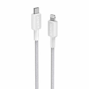 アンカー Anker Japan Anker 322 高耐久ナイロン USB-C & Lightning ケーブル 0.9m White [USB Power Delivery対応] A81B5N21