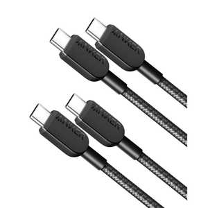 󥫡 Anker Japan Anker 310 ѵץʥ USB-C  USB-C֥ 0.9m 2ܥå Black USB Power Deliveryб B81E5011