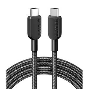 アンカー Anker Japan Anker 310 高耐久ナイロン USB-C ＆ USB-Cケーブル 1.8m Black ［USB Power Delivery対応］ A81E6011