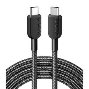 アンカー Anker Japan Anker 310 高耐久ナイロン USB-C ＆ USB-Cケーブル 3.0m Black ［USB Power Delivery対応］ A81E7011