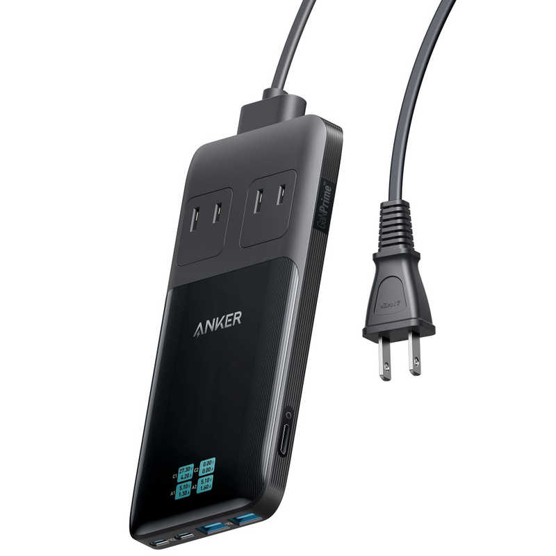 アンカー Anker Japan アンカー Anker Japan 高機能電源タップ Anker Prime Charging Station (6-in-1、140W) ［2個口 /スイッチ無 /4ポート］ ブラック＋グレー A9128NF1 A9128NF1