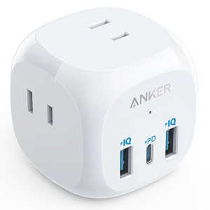 アンカー Anker Japan 電源タップ Anker PowerExtend (6-in-1) White ［直挿し /6個口 /スイッチ無 /3ポート］ ホワイト A9231524