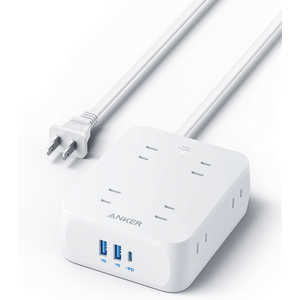 アンカー Anker Japan 電源タップ USB Power Strip (11-in-1) ［3ポート /USB Power Delivery対応］ ホワイト A9183522