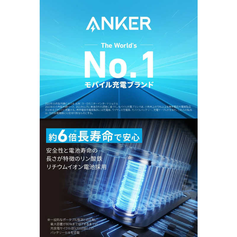 アンカー Anker Japan アンカー Anker Japan ポータブル電源 Anker 521 Portable Power Station (PowerHouse 256Wh)  [256Wh /6出力 /ソーラーパネル(別売)]  A1720513 A1720513