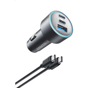 アンカー Anker Japan ＰＤ対応充電器 Anker 535 Car Charger (67W) with USB-C ＆ USB-C ケーブル Gray ［USB Power Delivery対応 /3ポート］ B27310A1