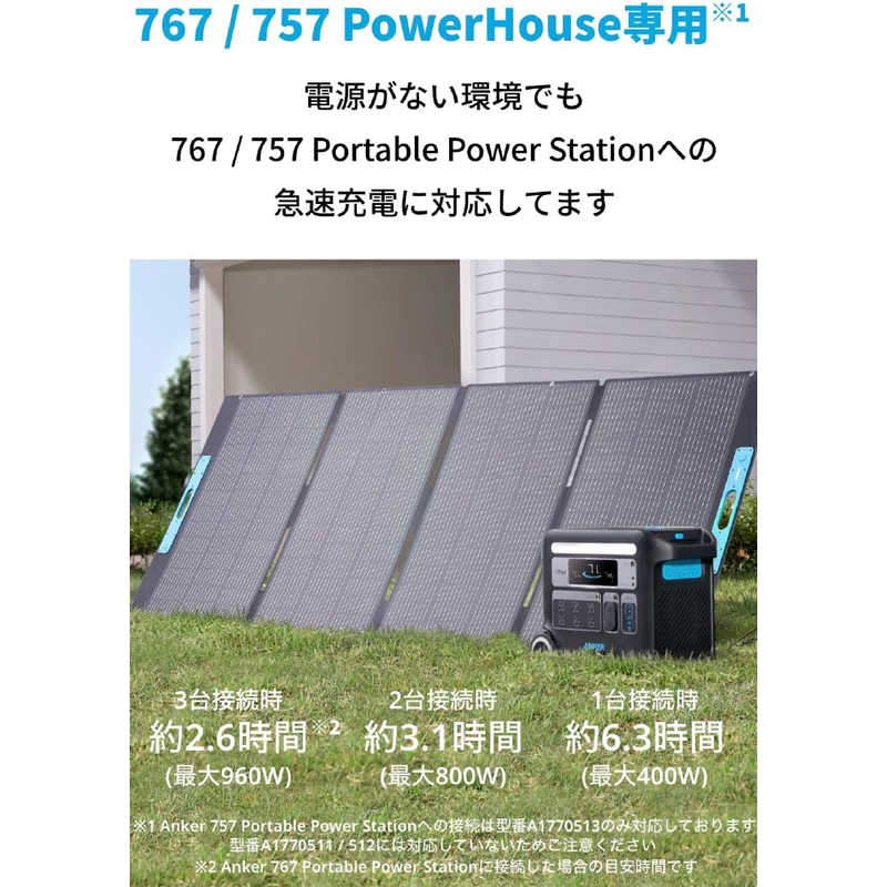 アンカー Anker Japan アンカー Anker Japan 折りたたみ式ソーラーパネル Anker Solix PS400 Portable Solar Panel A24330A1 A24330A1