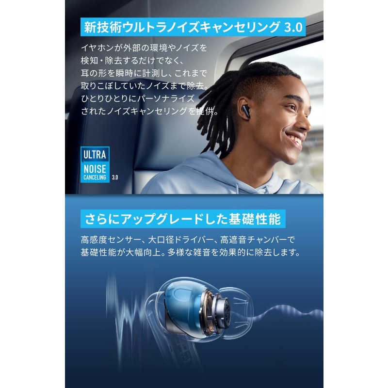 アンカー Anker Japan アンカー Anker Japan 完全ワイヤレスイヤホン Soundcore Liberty 4 NC ブラック  [ワイヤレス(左右分離) /Bluetooth /ノイズキャンセリング対応] LIBERTY4NC LIBERTY4NC