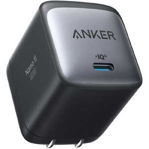 アンカー Anker Japan Nano II 65W Black ［1ポート /USB Power Delivery対応 /GaN(窒化ガリウム) 採用］ A2663N13