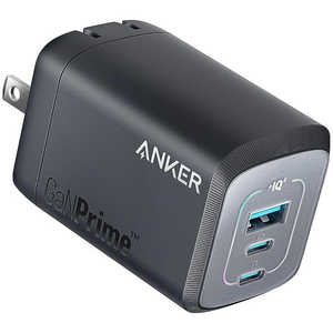 アンカー Anker Japan 高出力充電器 Anker Prime Wall Charger (100W、3Ports、GaN) ［3ポート /USB Power Delivery対応 /GaN(窒化ガリウム) 採用］ ブラック A2343111
