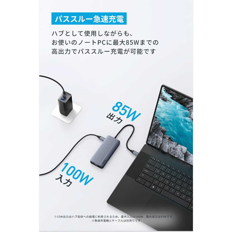 アンカー Anker Japan アンカー Anker Japan USB-C Hub (10-in-1 Dual display) Gray A83C20A1 A83C20A1