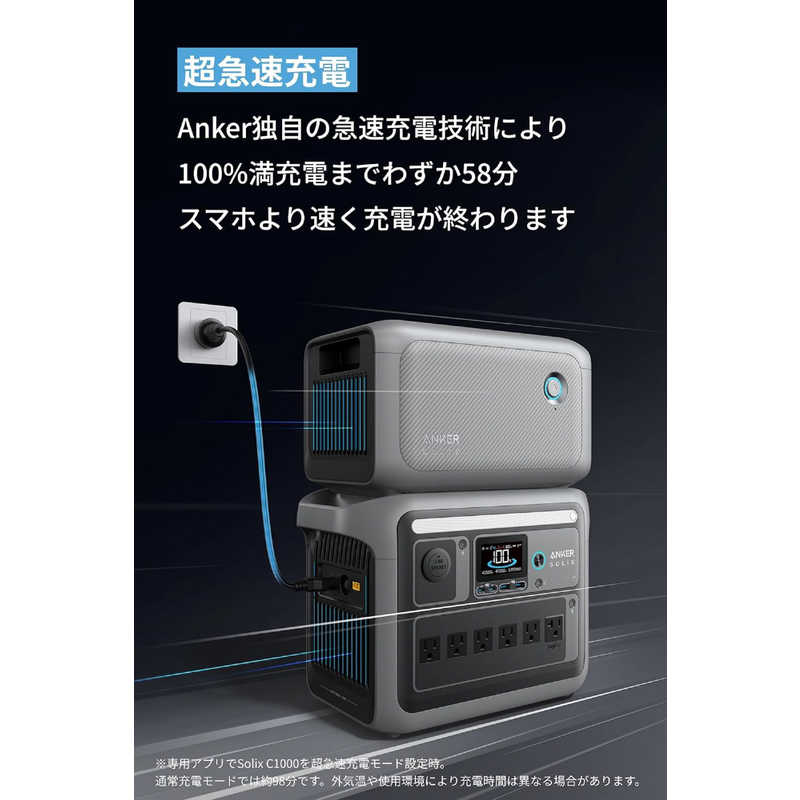 アンカー Anker Japan アンカー Anker Japan Solix BP1000 拡張バッテリー (1056Wh) Gray A17611A1-85 A17611A1-85