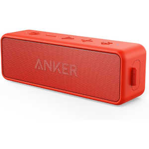 アンカー Anker Japan ブルートゥーススピーカー SoundCore 2(USB Type-C充電) ［防水 /ハイレゾ対応 /Bluetooth対応］ レッド A3105096