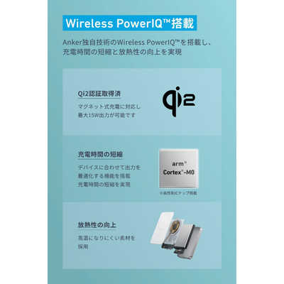 Anker A1664N61 MagGo Power Bank 10000mAh Slim ミントブルー