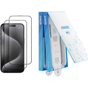 アンカー Anker Japan Anker Easy Fit 保護フィルムキット (高解像度ガラス for iPhone 15 Pro Max) 2個セット Clear クリア A720A508 アンカー Anker Japan Anker Easy Fit 保護フィルムキット (高解像度ガラス for iPhone 15 Pro Max) 2個セット Clear クリア A720A508