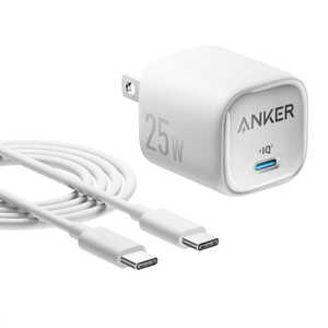 󥫡 Anker Japan ®Ŵ Anker Charger (25W) with USB-C  USB-C ֥ USB Power Deliveryб /1ݡȡ ۥ磻 B2656121