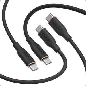 AJ[ Anker Japan PowerLine III Flow USB-C  USB-C P[u 1.8m 2{Zbg mUSB Power DeliveryΉn ubN B8553012