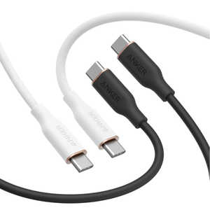 AJ[ Anker Japan PowerLine III Flow USB-C  USB-C P[u 1.8m 2{Zbg mUSB Power DeliveryΉn ubN  zCg B8553013