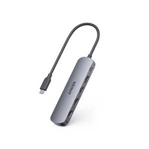 AJ[ Anker Japan fϊA_v^ mUSB-C IXX HDMI / USB-Ax3{USB-CXd / USB Power DeliveryΉ / 90Wn 4KΉ O[ A83570A0