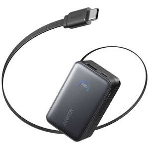 AJ[ Anker Japan oCobe[ Nano Power Bank (10000mAh 45W 莮 USB-CP[u) mUSB Power DeliveryΉ / 2|[gn ubN A1638N11
