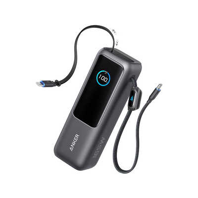 アンカー Anker Japan Power Bank (25000mAh Built-In ＆ 巻取り式USB