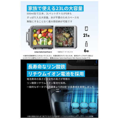 大特価！Anker Solix EverFrost 2 23L ポータブル冷蔵庫 Anker Solix EverFrost 2 23L Electric Cooler | ポータブル