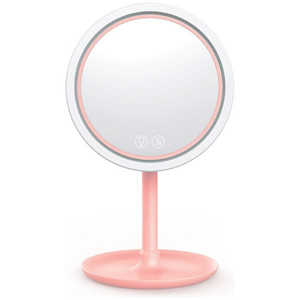 永山 LED Windy MakeUp Beauty Mirror ELBLED-FANMIRROR-01 ピンク