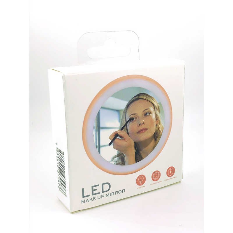 永山 永山 充電式LEDコンパクトミラー ピンク(ピンク)〔ミラー･鏡〕 ELB-LMFW01 ELB-LMFW01