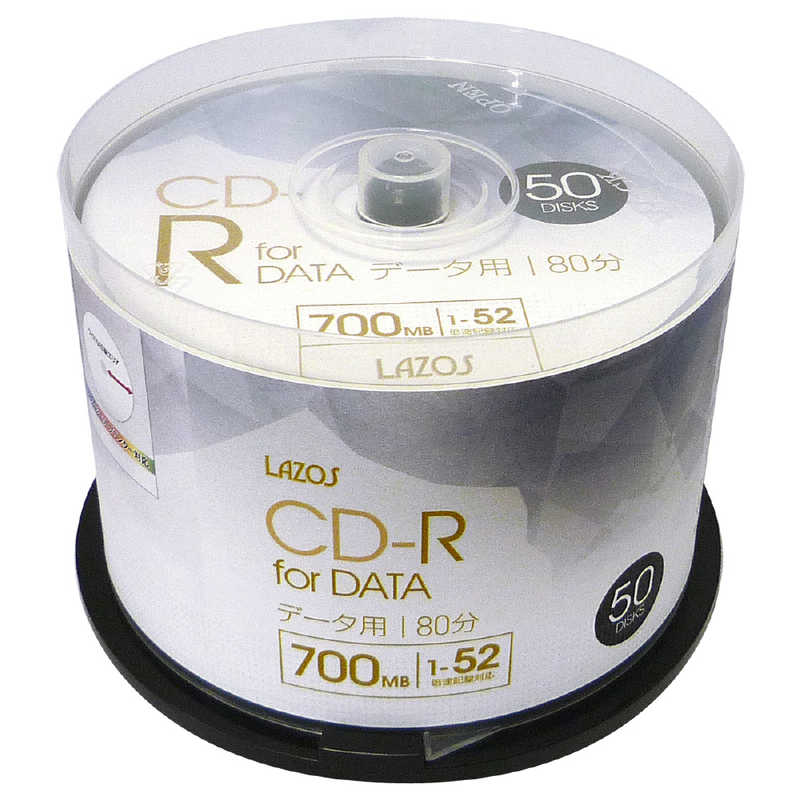 リーダーメディアテクノ リーダーメディアテクノ データ用CD-R LAZOS 1-52倍速 LCD50P LCD50P