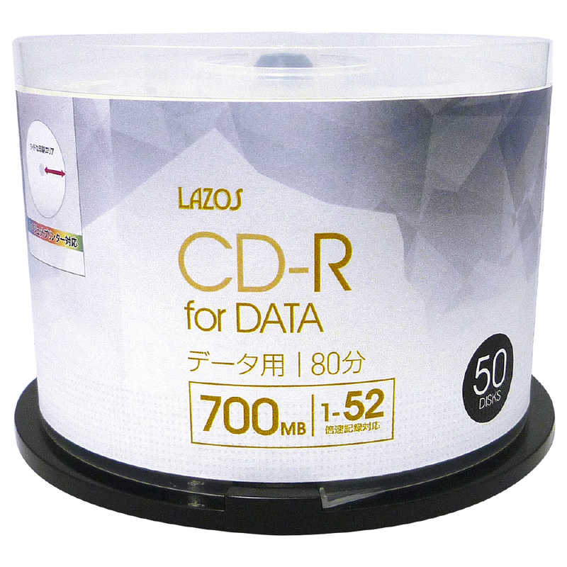 リーダーメディアテクノ リーダーメディアテクノ データ用CD-R LAZOS 1-52倍速 LCD50P LCD50P