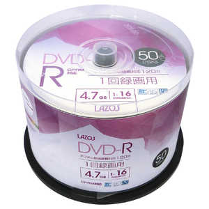 リーダーメディアテクノ L-CP50P 録画用DVD-R LAZOS 1-16倍速 [50枚 /4.7GB /インクジェットプリンター対応] アウトレット LCP50P