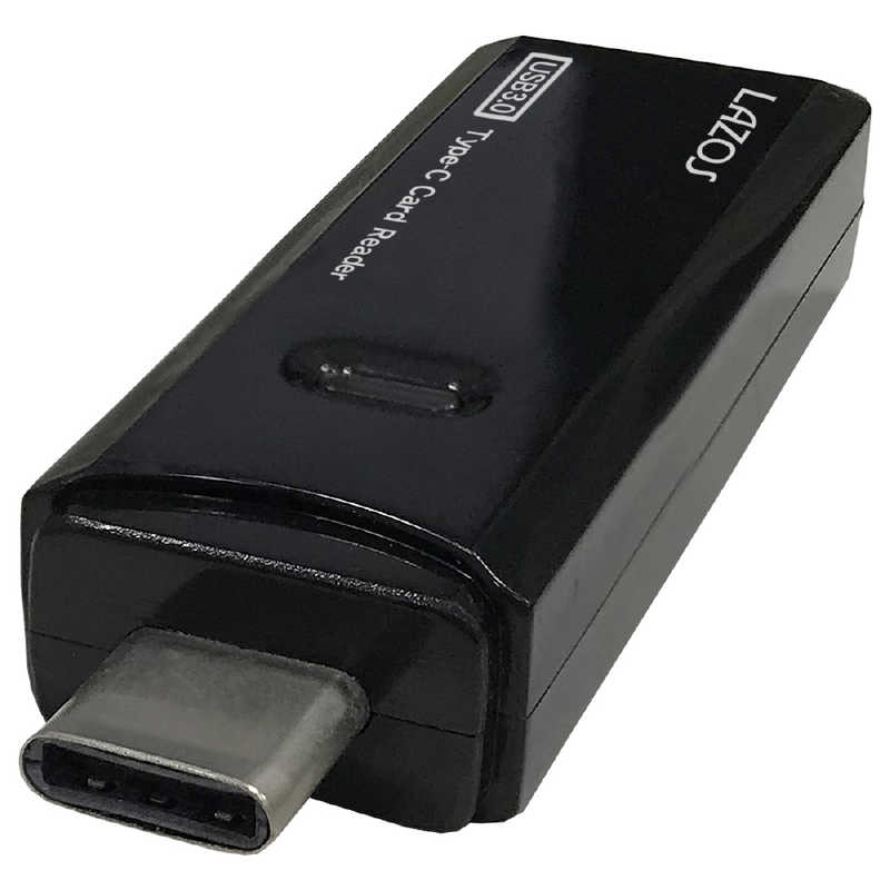 LAZOS LAZOS USB Type-C カードリーダー ブラック (USB3.0 /スマホ･タブレット対応) L-TCRS-3.0 L-TCRS-3.0