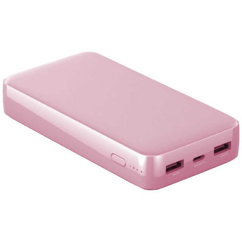 LAZOS LAZOS Type-Cポート搭載 QC PD対応 20000mAh 高速充電リチウムポリマーモバイルバッテリー LAZOS ピンク L-20M-P L-20M-P