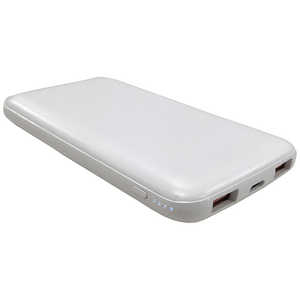 LAZOS Type-Cポート搭載 QC PD対応 10000mAh 高速充電リチウムポリマーモバイルバッテリー ホワイト L-10M-W LAZOS Type-Cポート搭載 QC PD対応 10000mAh 高速充電リチウムポリマーモバイルバッテリー ホワイト L-10M-W