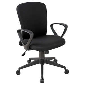 カグクロ ビジネスチェアSC (肘付) ブラック (シャトルチェア) (W475×D550×H965mm) SC-001-A-BK