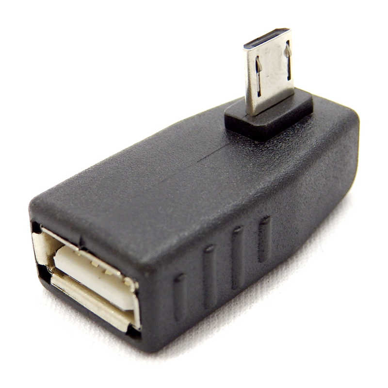 SSAサービス SSAサービス USB変換ホストコネクタ L型下向き [microUSB(オス)/USB A(メス)] ブラック SUAFMCHLD SUAFMCHLD