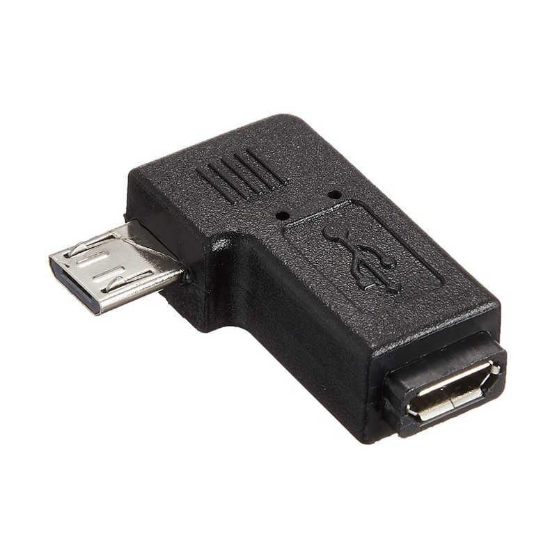 SSAサービス SSAサービス USB変換コネクタ L型下向き [microUSB(オス)/microUSB(メス)] ブラック SMCFMCML SMCFMCML