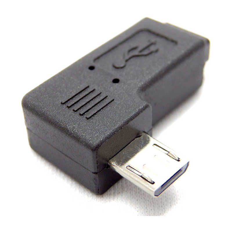 SSAサービス SSAサービス USB変換コネクタ L型下向き [microUSB(オス)/microUSB(メス)] ブラック SMCFMCML SMCFMCML